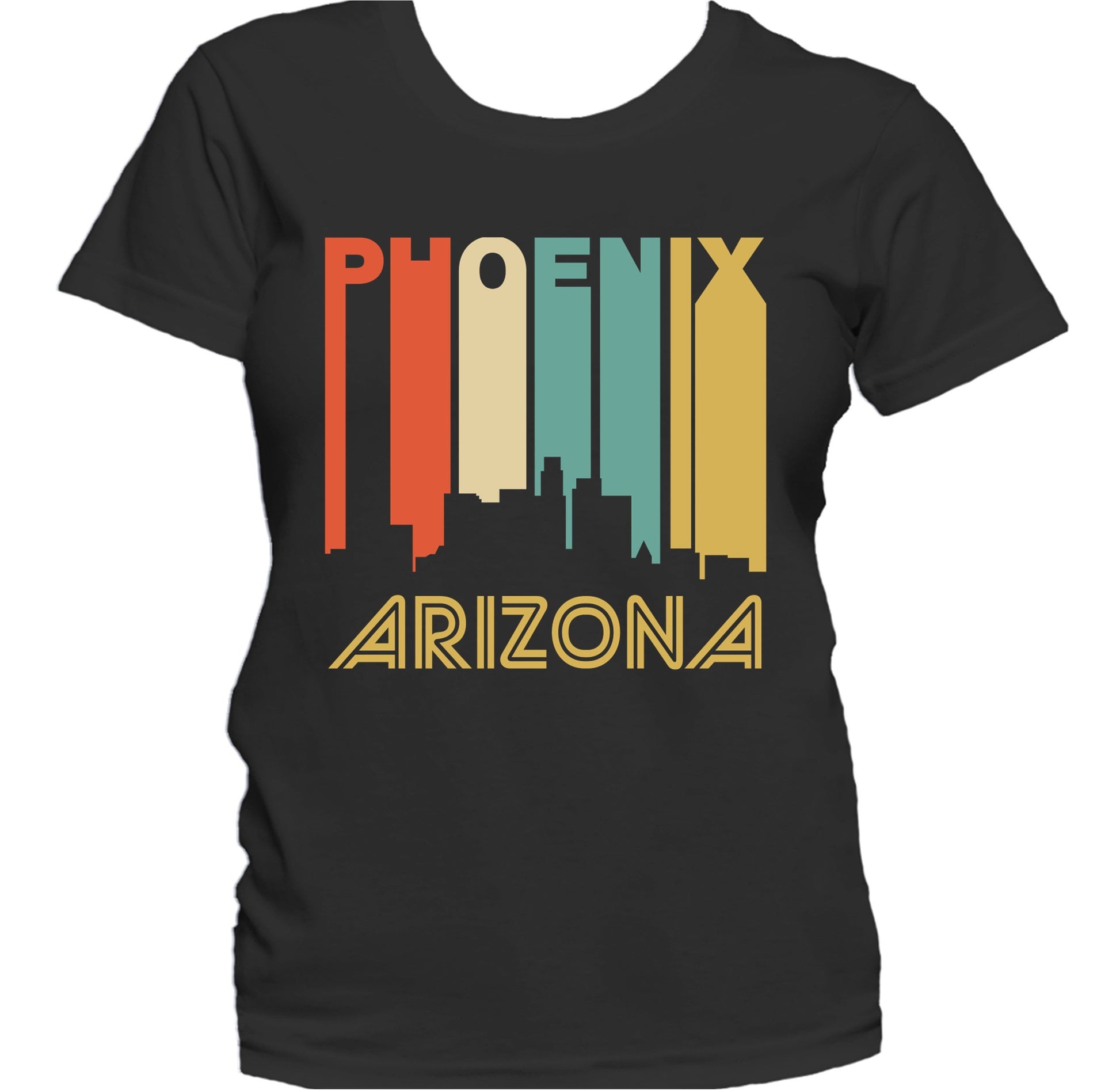 Retro 1970's Style Phoenix Arizona Skyline Women's T-Shirt