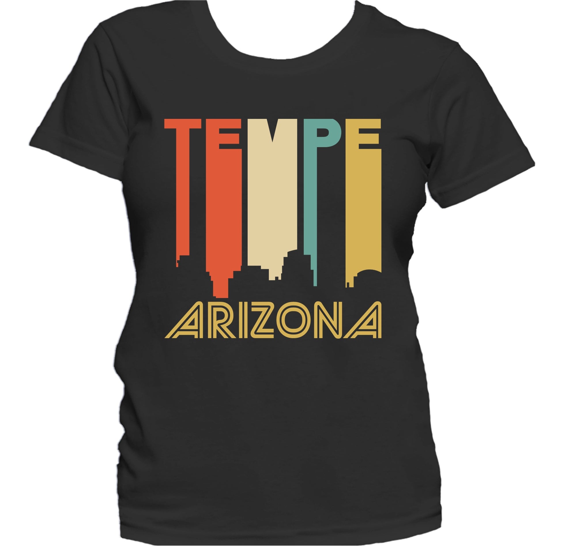 Retro 1970's Style Tempe Arizona Skyline Women's T-Shirt