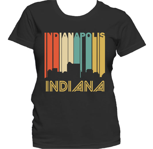 Retro 1970's Style Indianapolis Indiana Skyline Women's T-Shirt