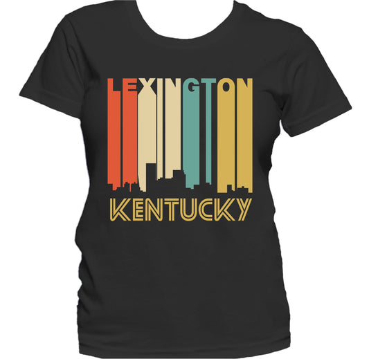Retro 1970's Style Lexington Kentucky Skyline Women's T-Shirt