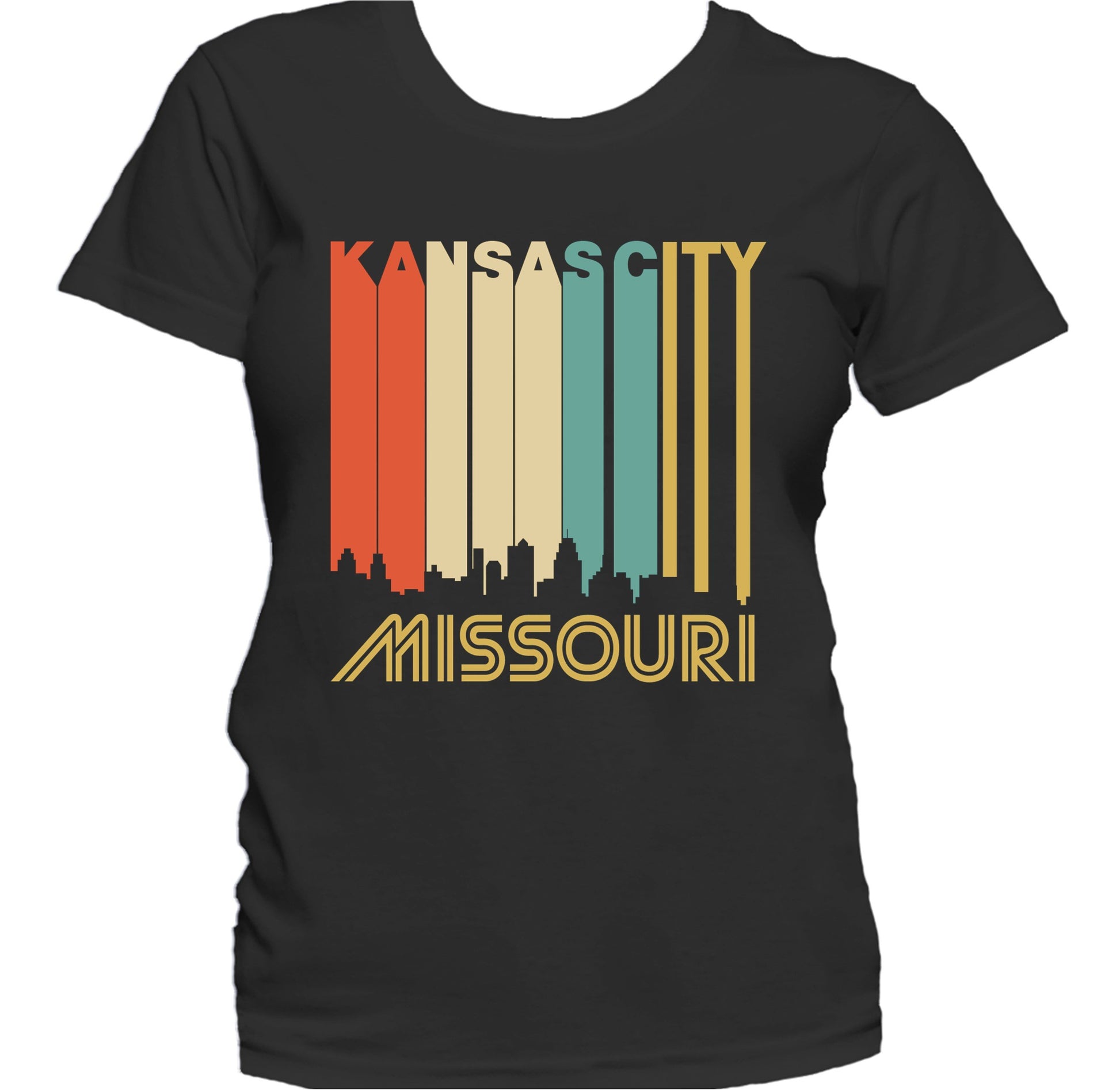 Retro 1970's Style Kansas City Missouri Skyline Women's T-Shirt