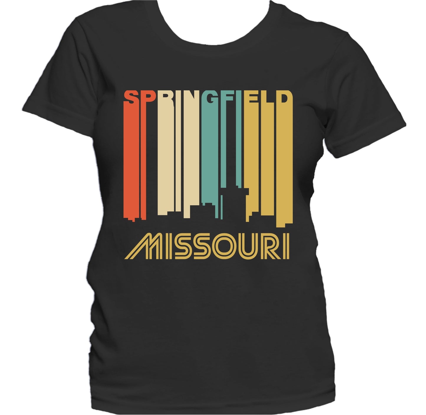 Retro 1970's Style Springfield Missouri Skyline Women's T-Shirt