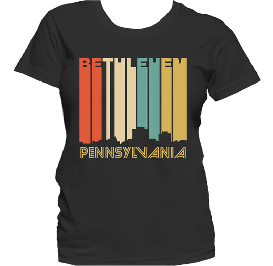 Retro 1970's Style Bethlehem Pennsylvania Skyline Women's T-Shirt