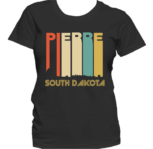 Retro 1970's Style Pierre South Dakota Skyline Women's T-Shirt