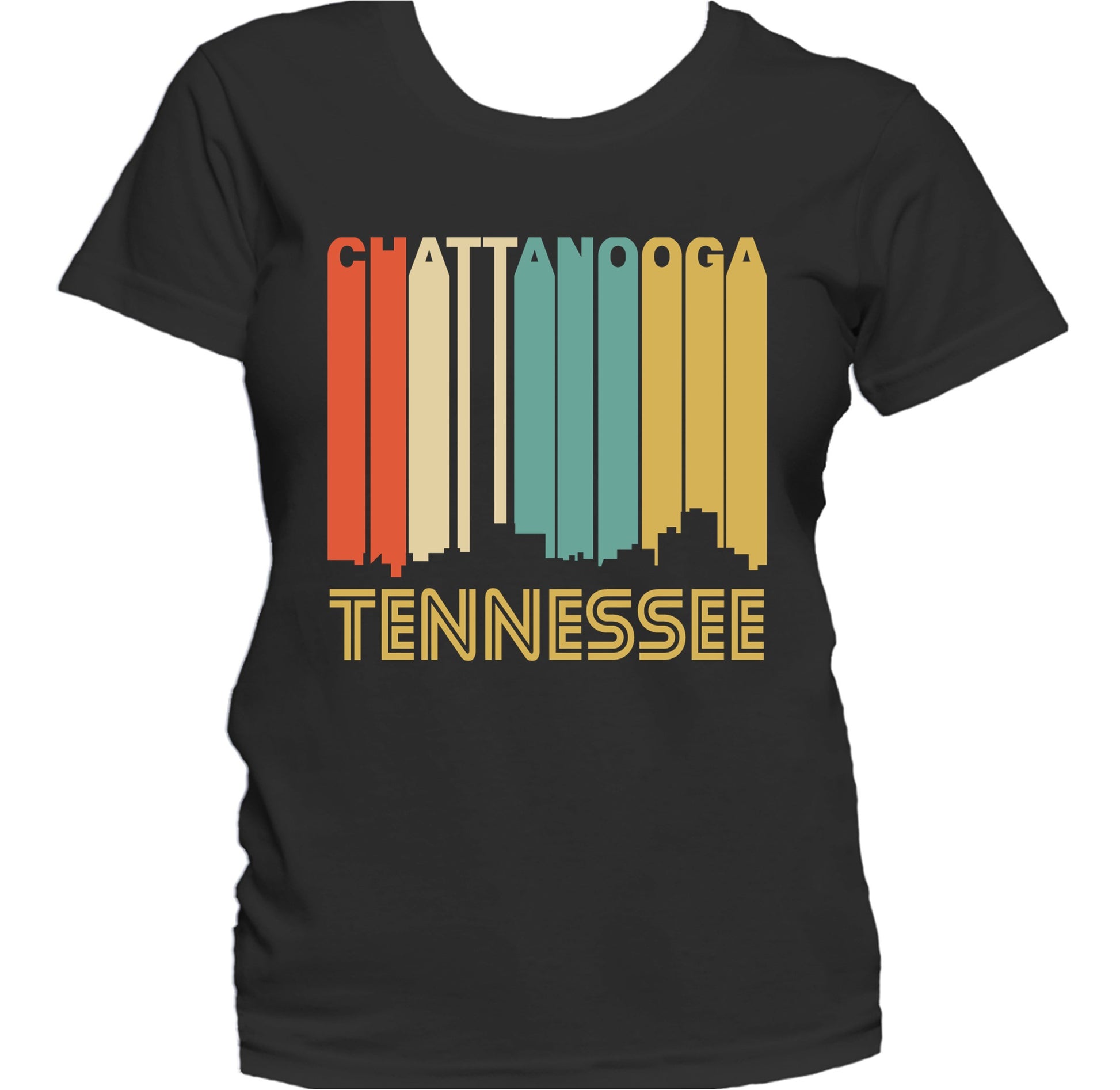 Retro 1970's Style Chattanooga Tennessee Skyline Women's T-Shirt