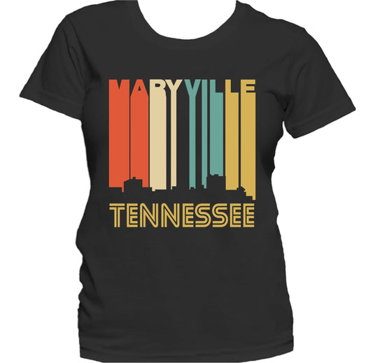 Retro 1970's Style Maryville Tennessee Skyline Women's T-Shirt