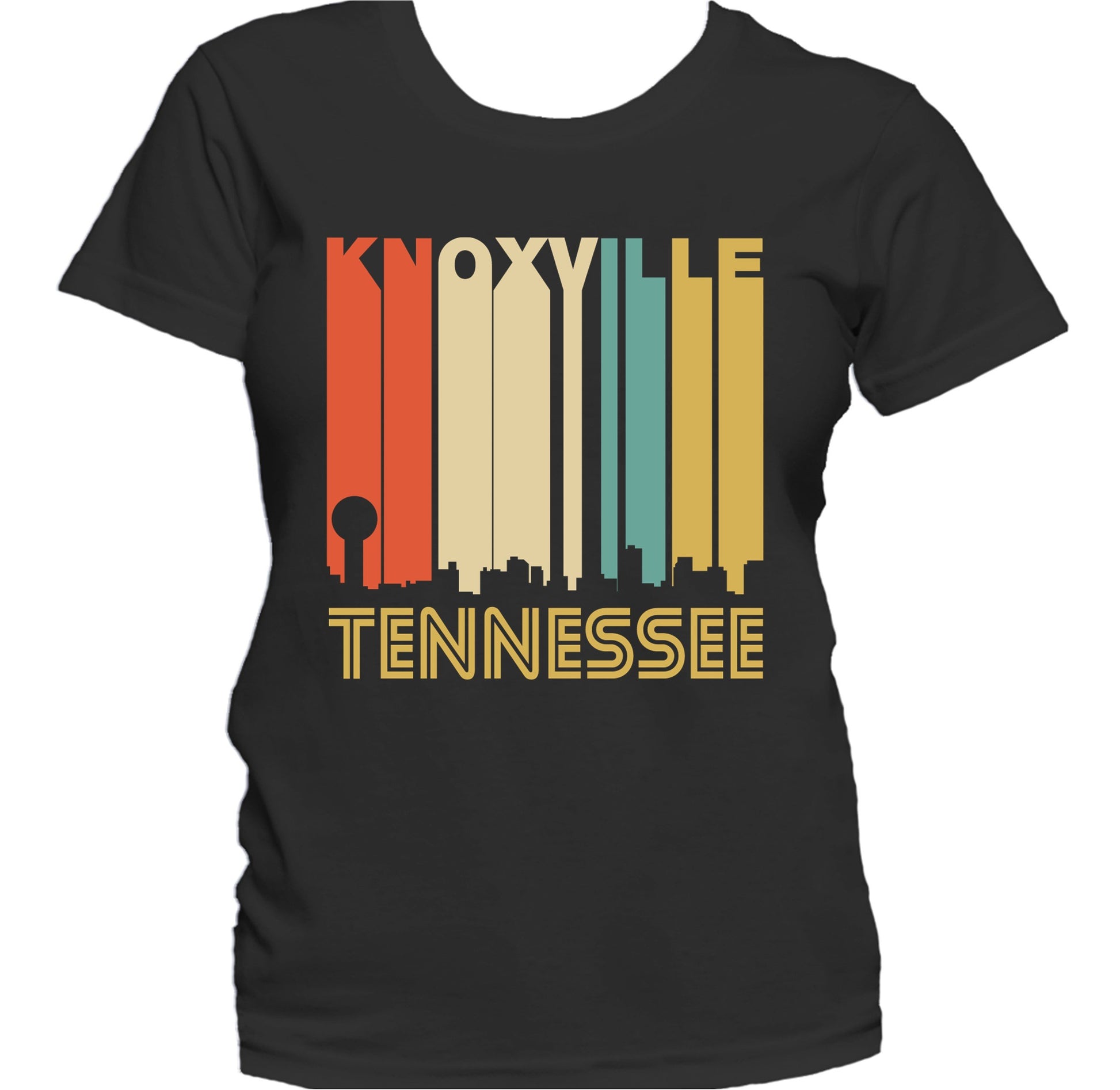 Retro 1970's Style Knoxville Tennessee Skyline Women's T-Shirt