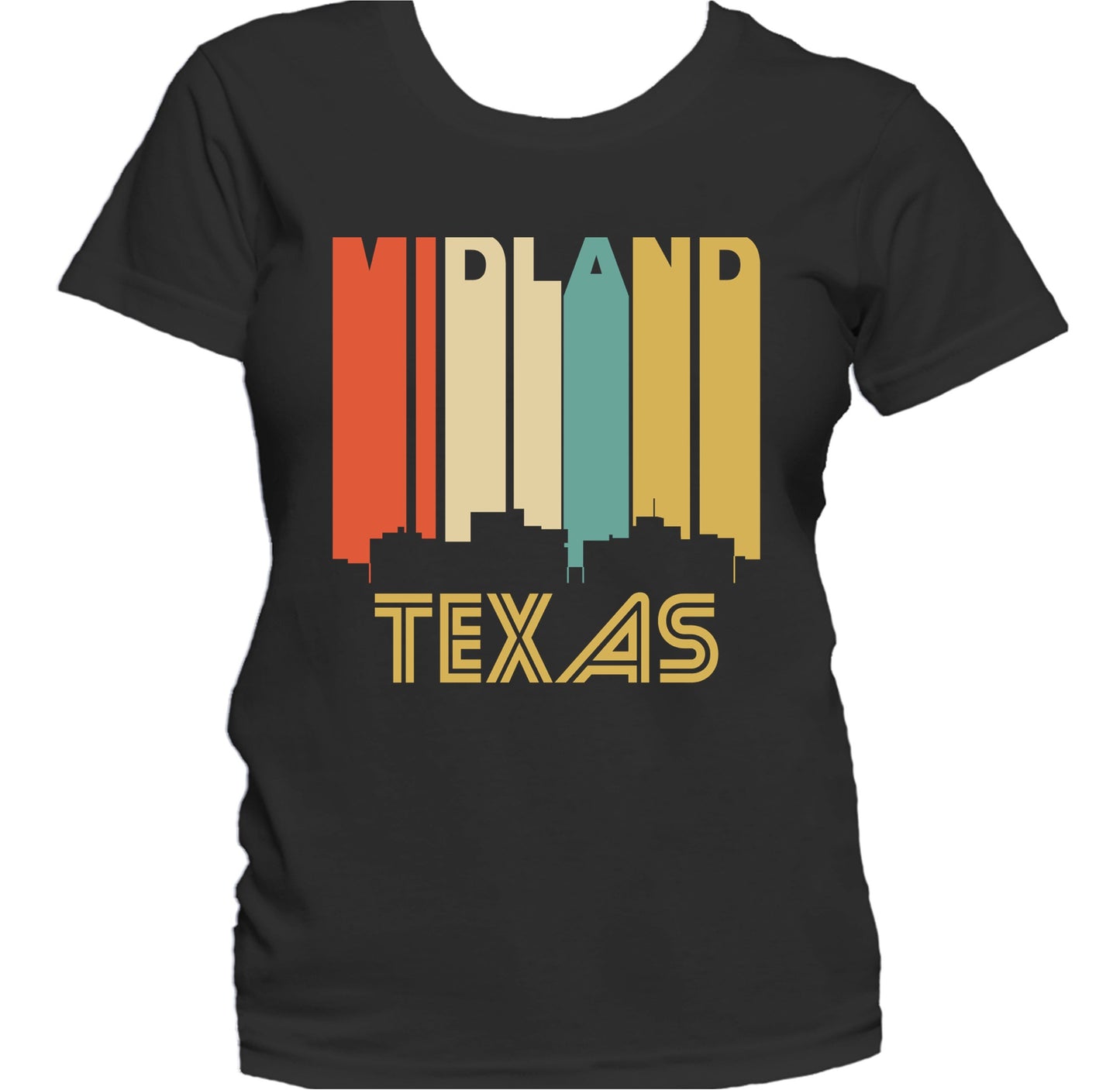 Retro 1970's Style Midland Texas Skyline Women's T-Shirt