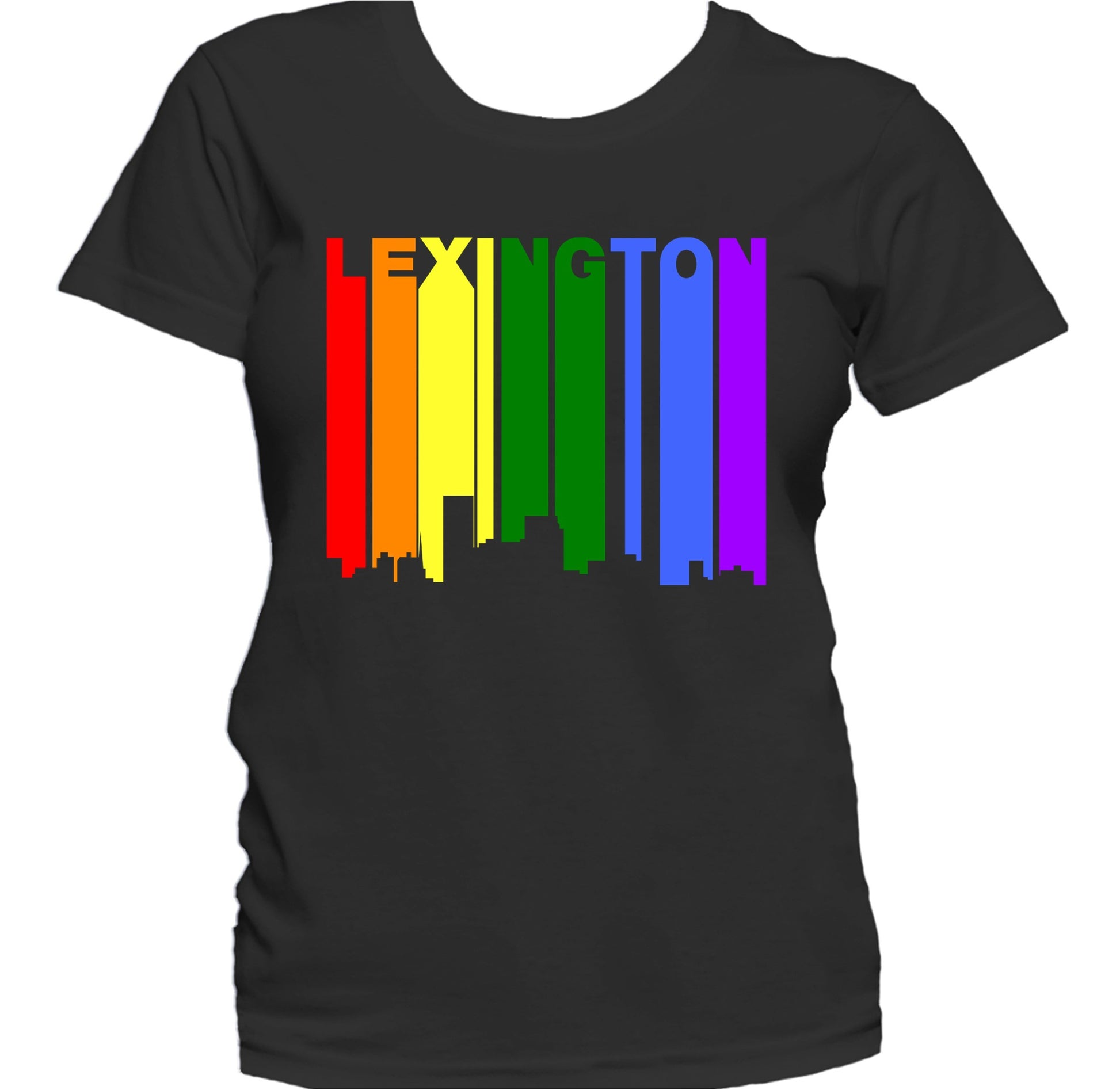 Lexington Kentucky LGBTQ Gay Pride Rainbow Skyline Women's T-Shirt