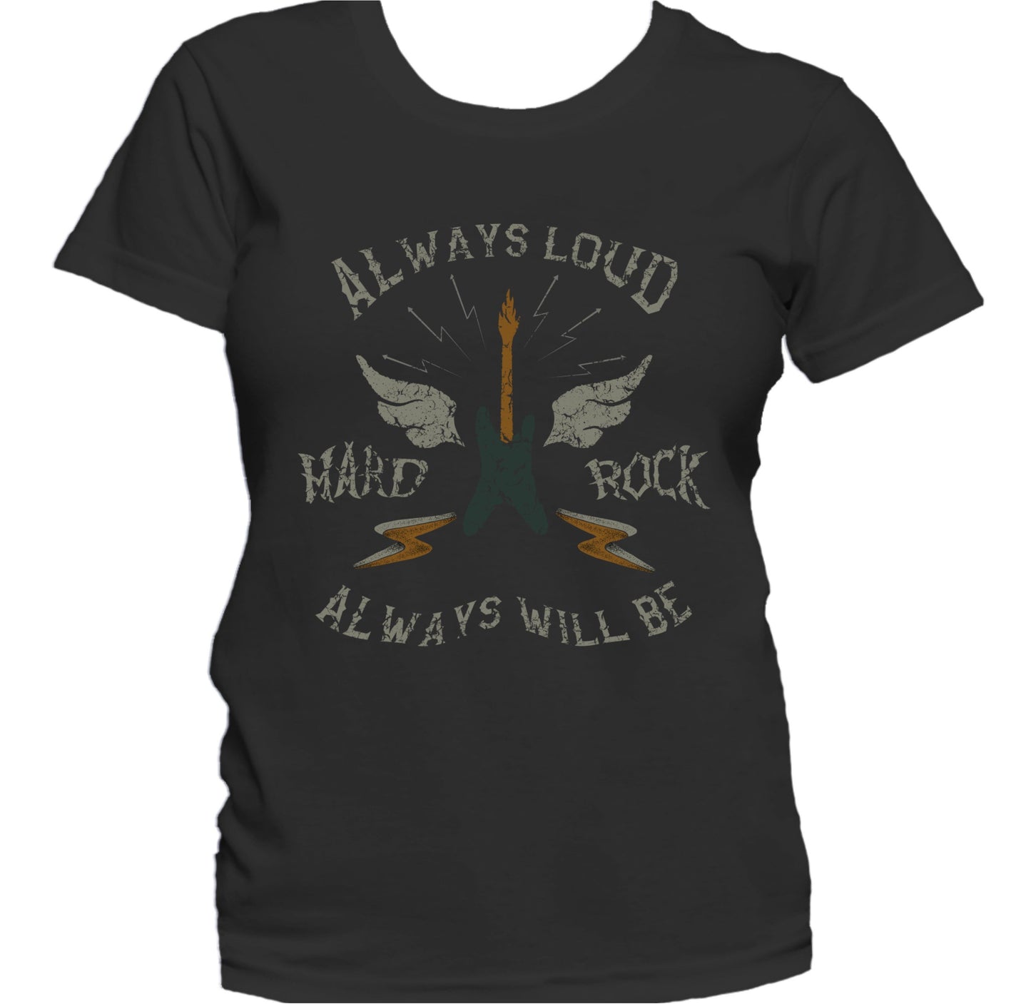 Hard Rock Always Loud Always Will Be Guitar Graphic Women's T-Shirt