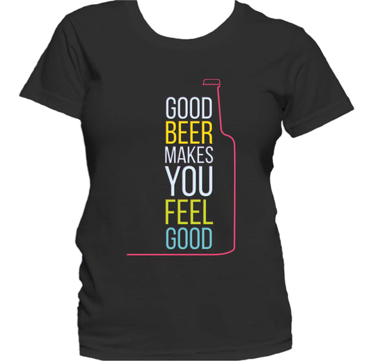 Good Beer Makes You Feel Good Retro Style Women's T-Shirt