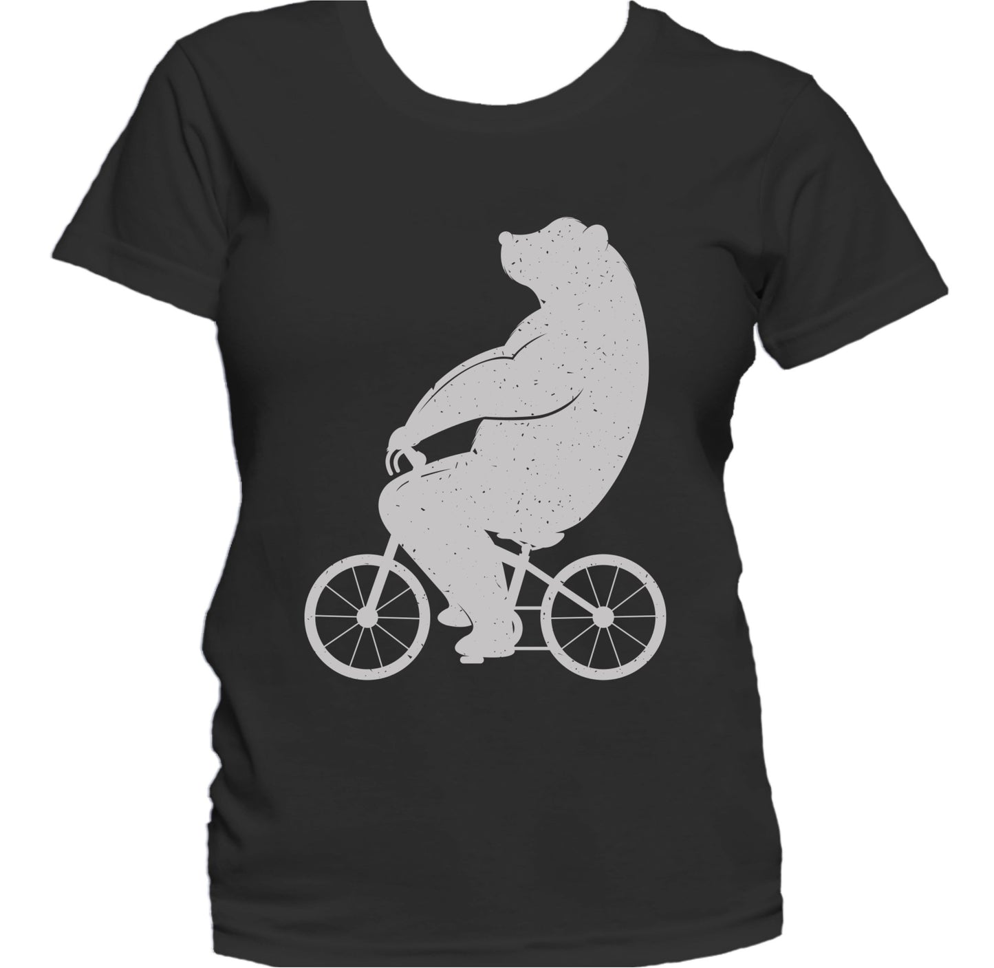 Bear Riding A Bike Vintage Retro Style Funny Women's T-Shirt