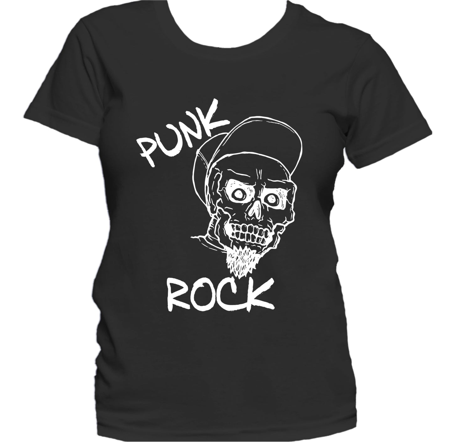 Punk Rock Skull Cool Vintage Style Music Women's T-Shirt