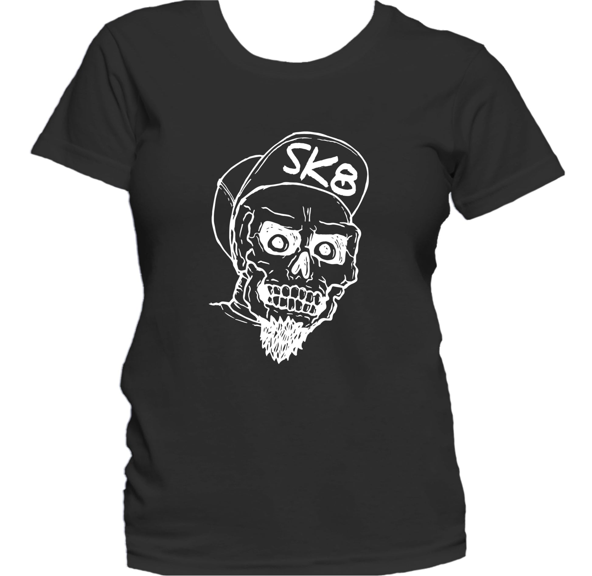 SK8 Skull Skateboarding Skateboarder Vintage Style Women's T-Shirt