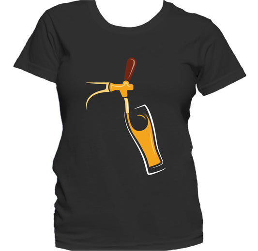 Flowing Beer Tap Cool Drinking Women's T-Shirt