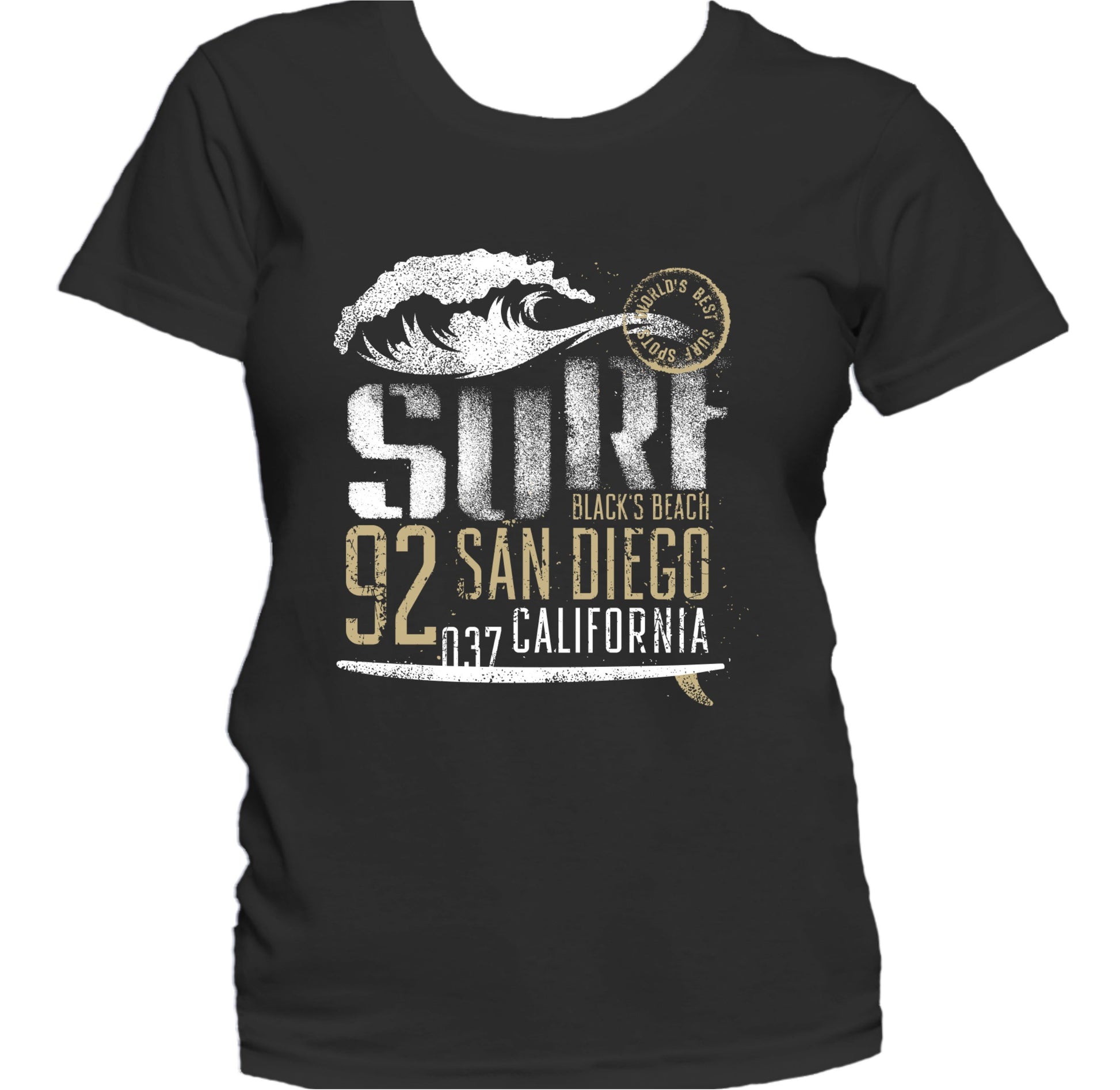 Surf Black's Beach San Diego California Surfing Women's T-Shirt
