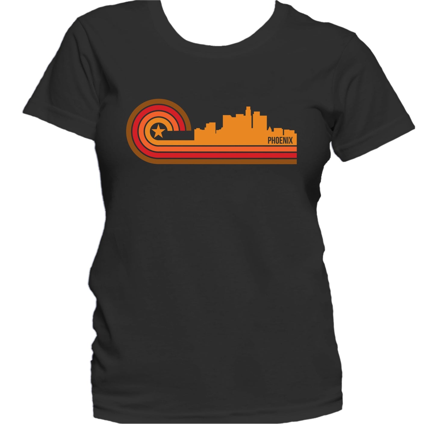 Retro Style Phoenix Arizona Skyline Women's T-Shirt