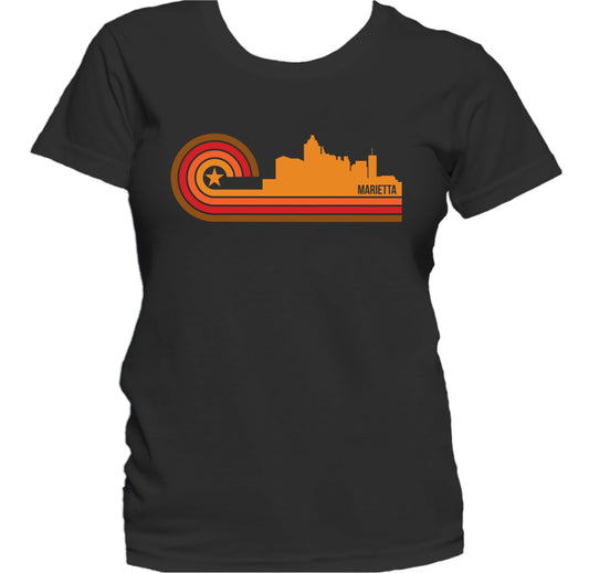 Retro Style Marietta Georgia Skyline Women's T-Shirt