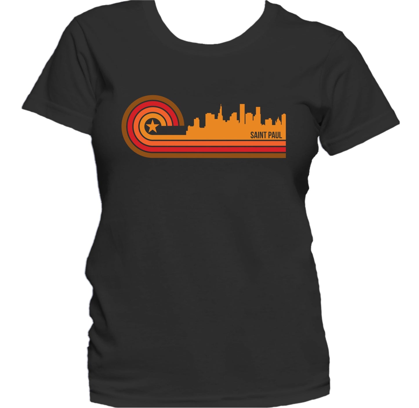 Retro Style Saint Paul Minnesota Skyline Women's T-Shirt