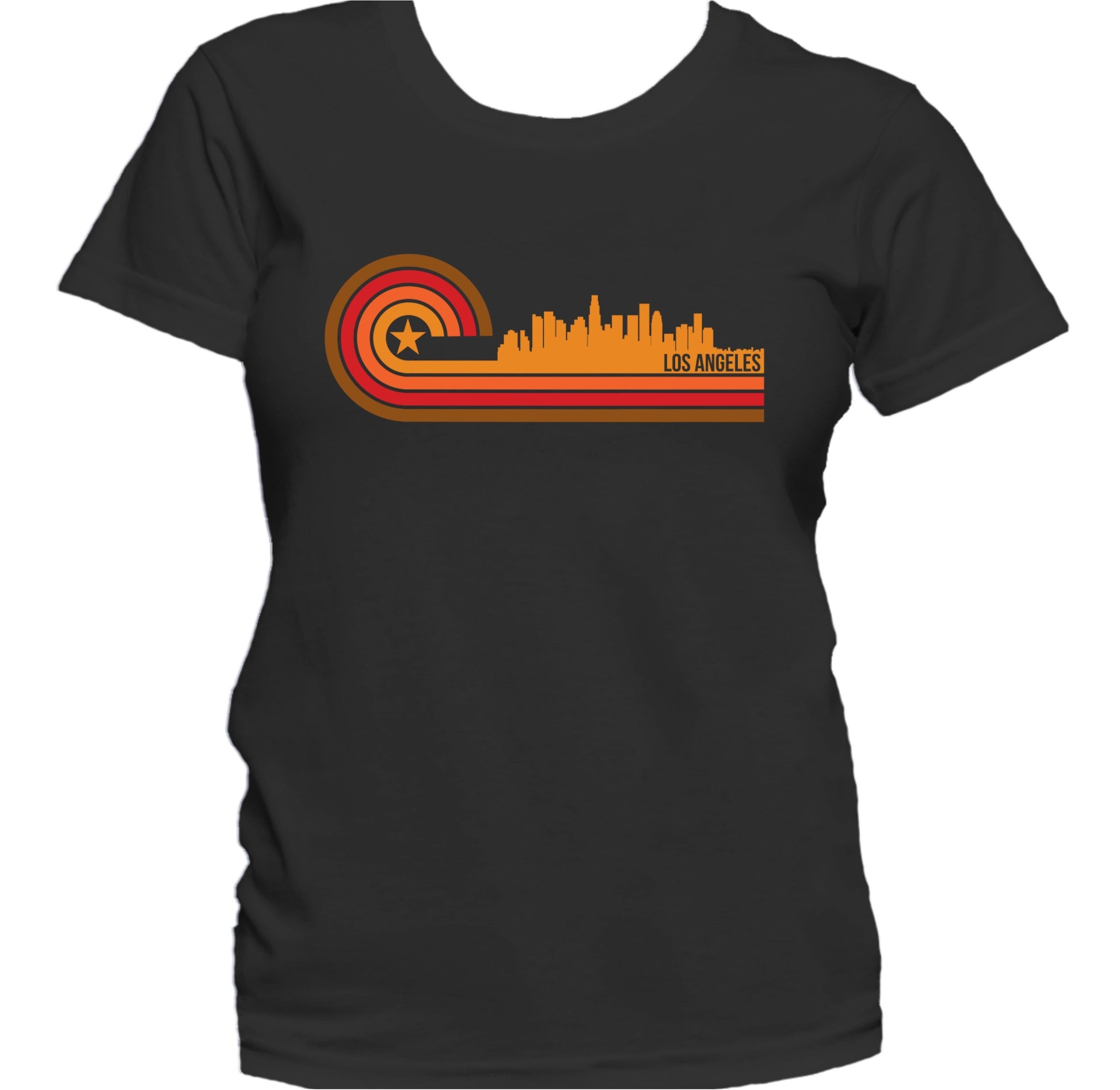Retro Style Los Angeles California Skyline Women's T-Shirt