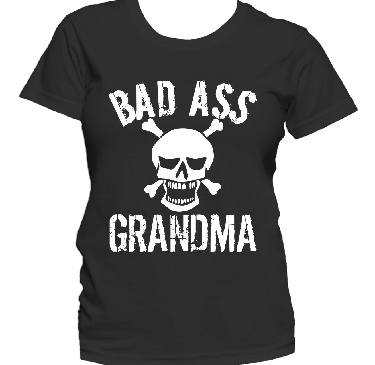 Bad Ass Grandma Skull Grandparents Day Women's T-Shirt