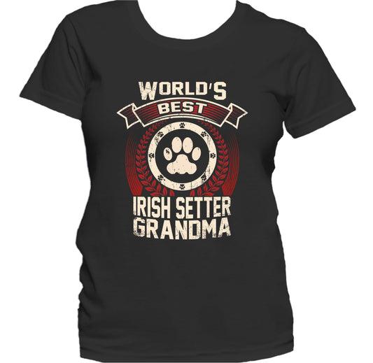 World's Best Irish Setter Grandma Women's T-Shirt - Dog Grandma Shirt