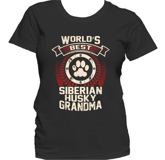 World's Best Siberian Husky Grandma Women's T-Shirt - Dog Grandma Shirt