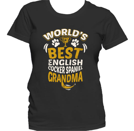 World's Best English Cocker Spaniel Grandma Granddog Women's T-Shirt