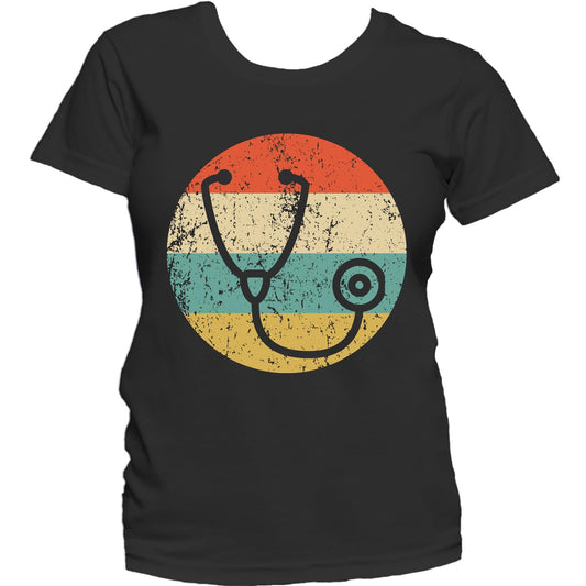 Doctor Nurse Shirt - Vintage Retro Stethoscope Women's T-Shirt