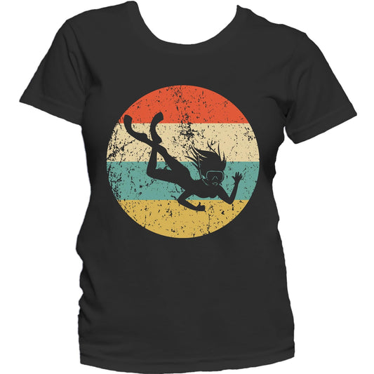 Snorkeling Shirt - Vintage Retro Snorkeler Women's T-Shirt