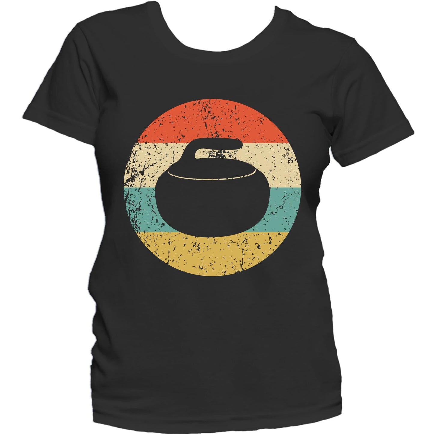 Curling Shirt - Vintage Retro Curling Stone Women's T-Shirt