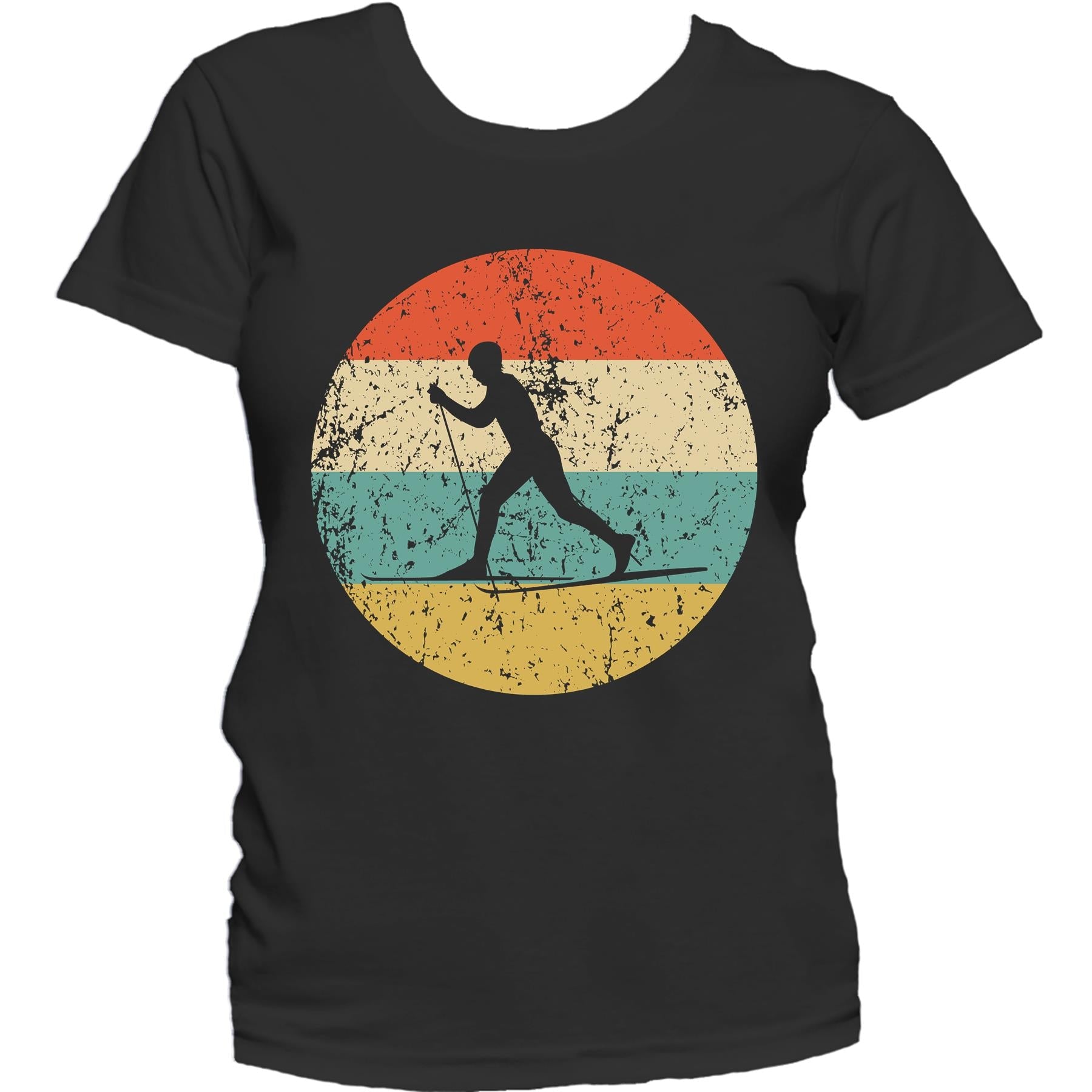 Cross Country Skiing Shirt - Vintage Retro Skier Women's T-Shirt