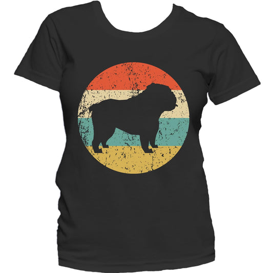 English Bulldog Shirt - Retro English Bulldog Dog Women's T-Shirt