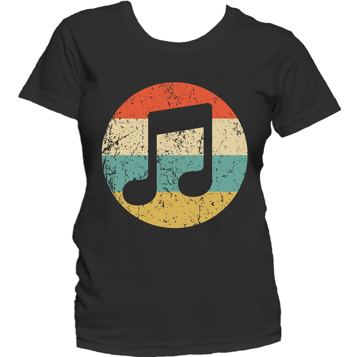 Musician Shirt - Retro Musical Notes Icon Women's T-Shirt