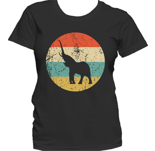 Elephant Retro Style Animal Women's T-Shirt