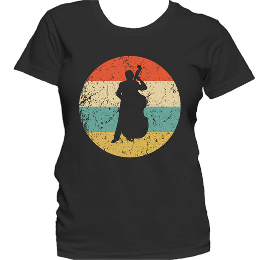 Bass Player Retro Style Music Women's T-Shirt