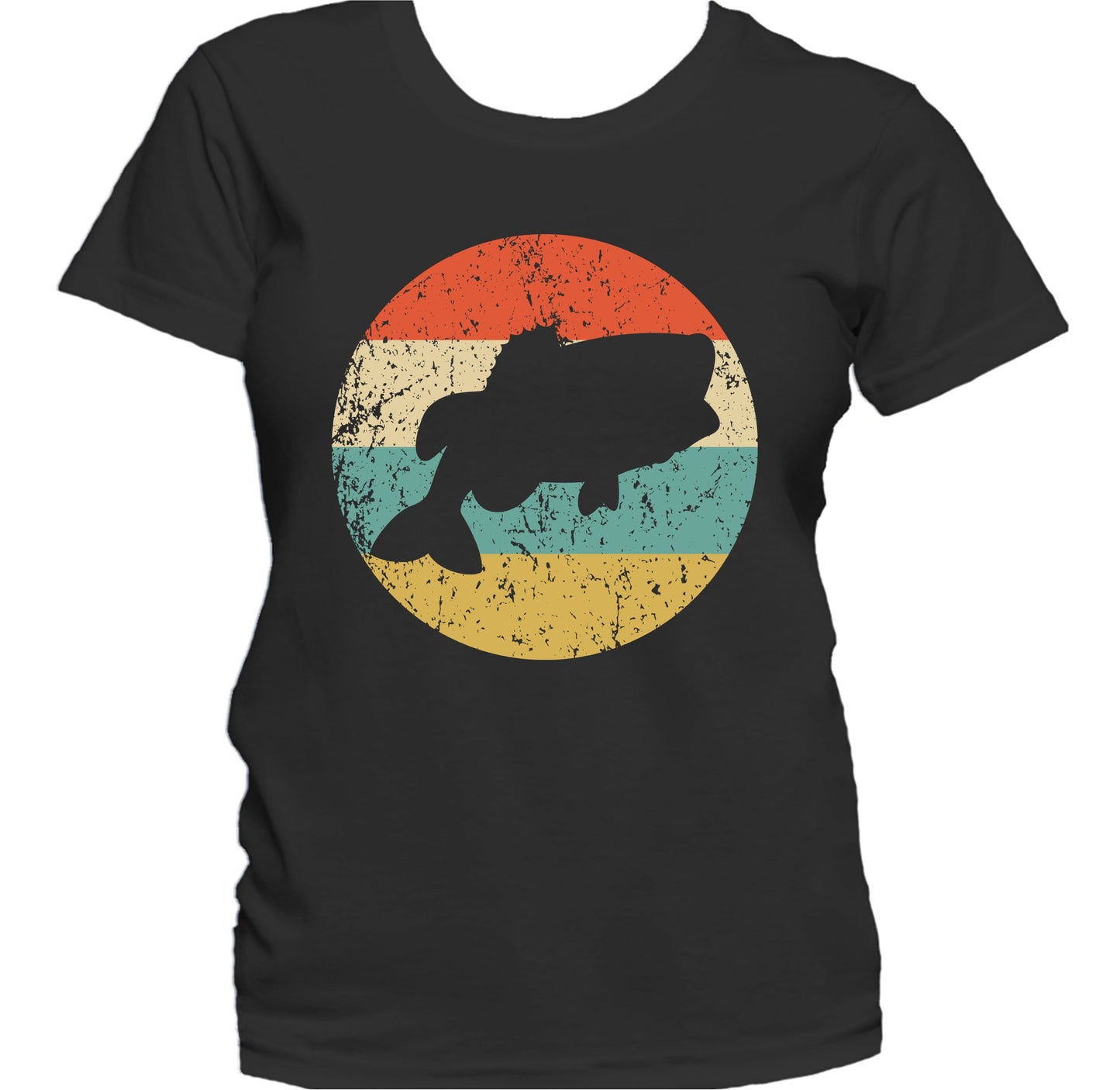 Bass Fish Retro Style Fishing Women's T-Shirt