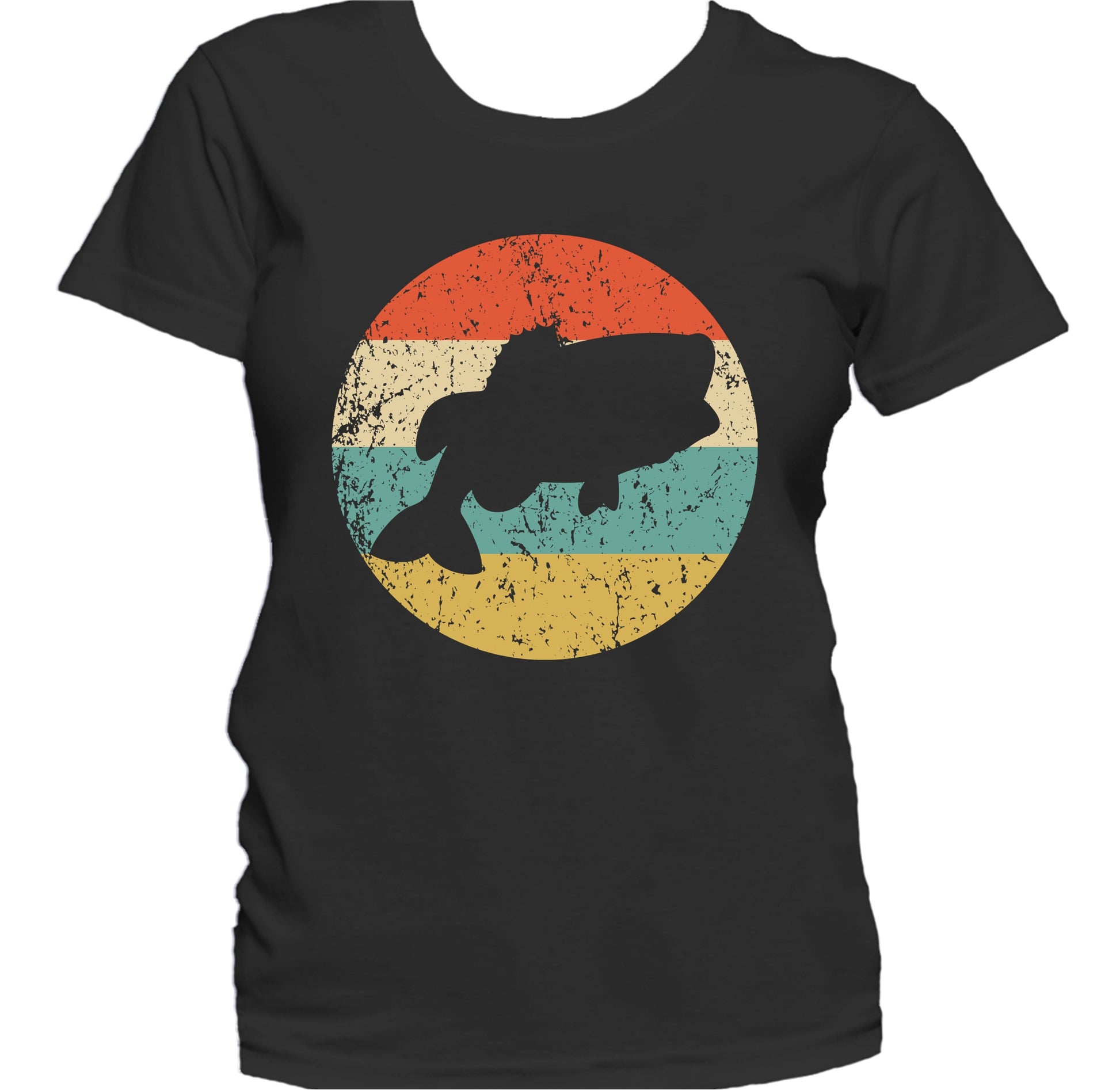 Bass Fish Retro Style Fishing Women's T-Shirt