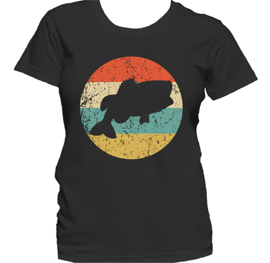 Bass Fish Retro Style Fishing Women's T-Shirt