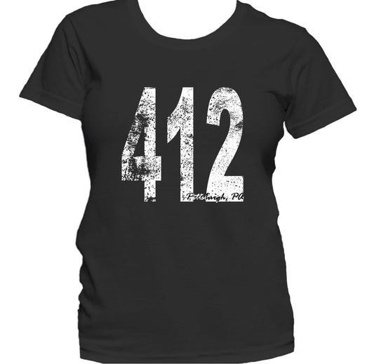 Retro Style Pittsburgh Area Code 412 Women's T-Shirt