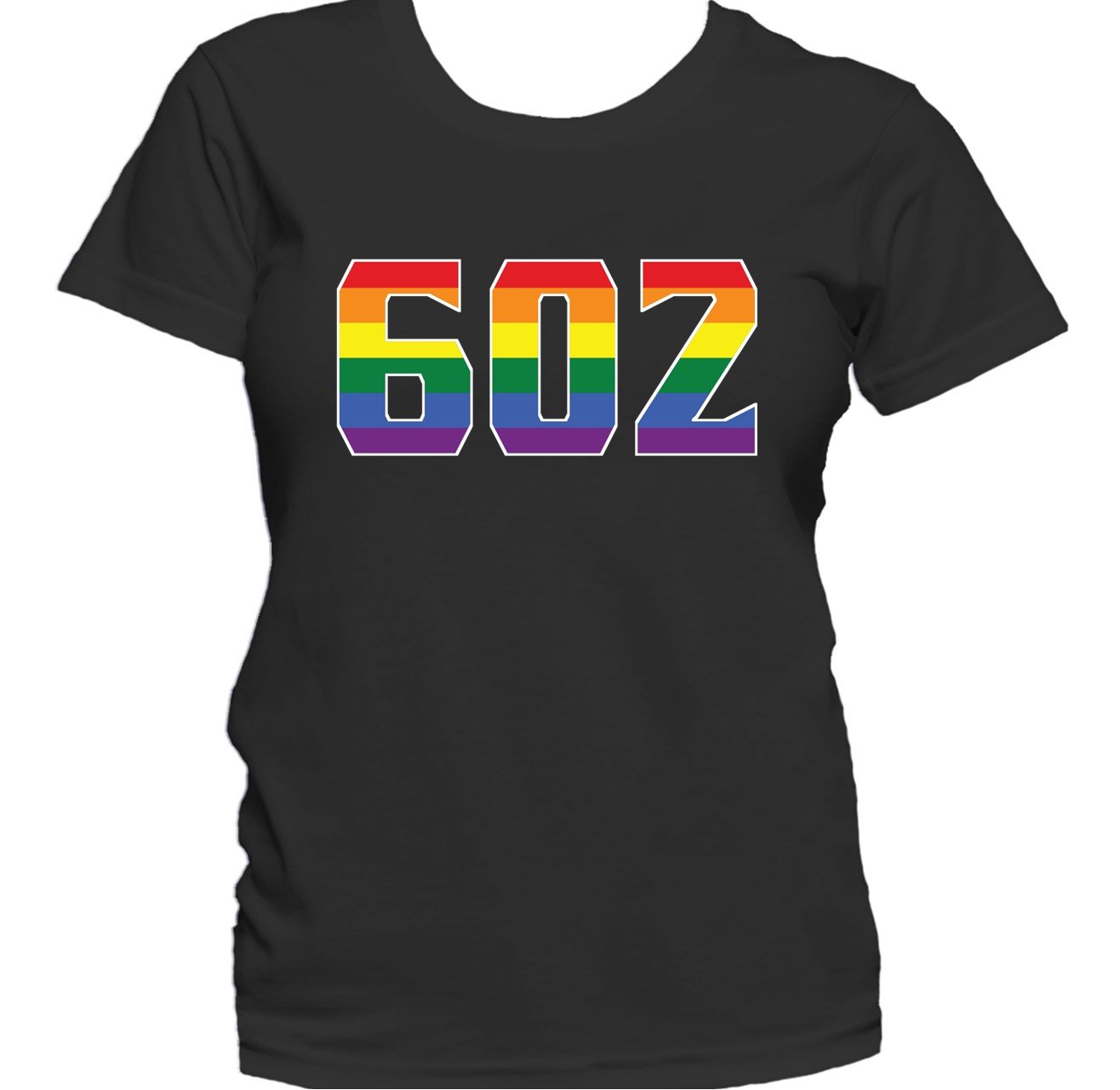 602 Area Code Phoenix AZ Gay Pride LGBT Rainbow Women's T-Shirt
