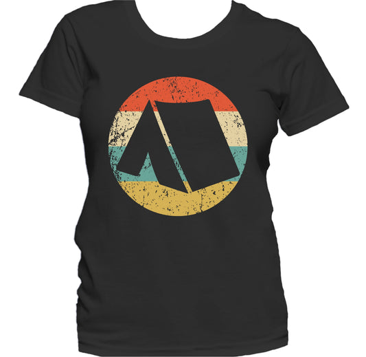 Outdoors Camping Retro Tent Icon Women's T-Shirt