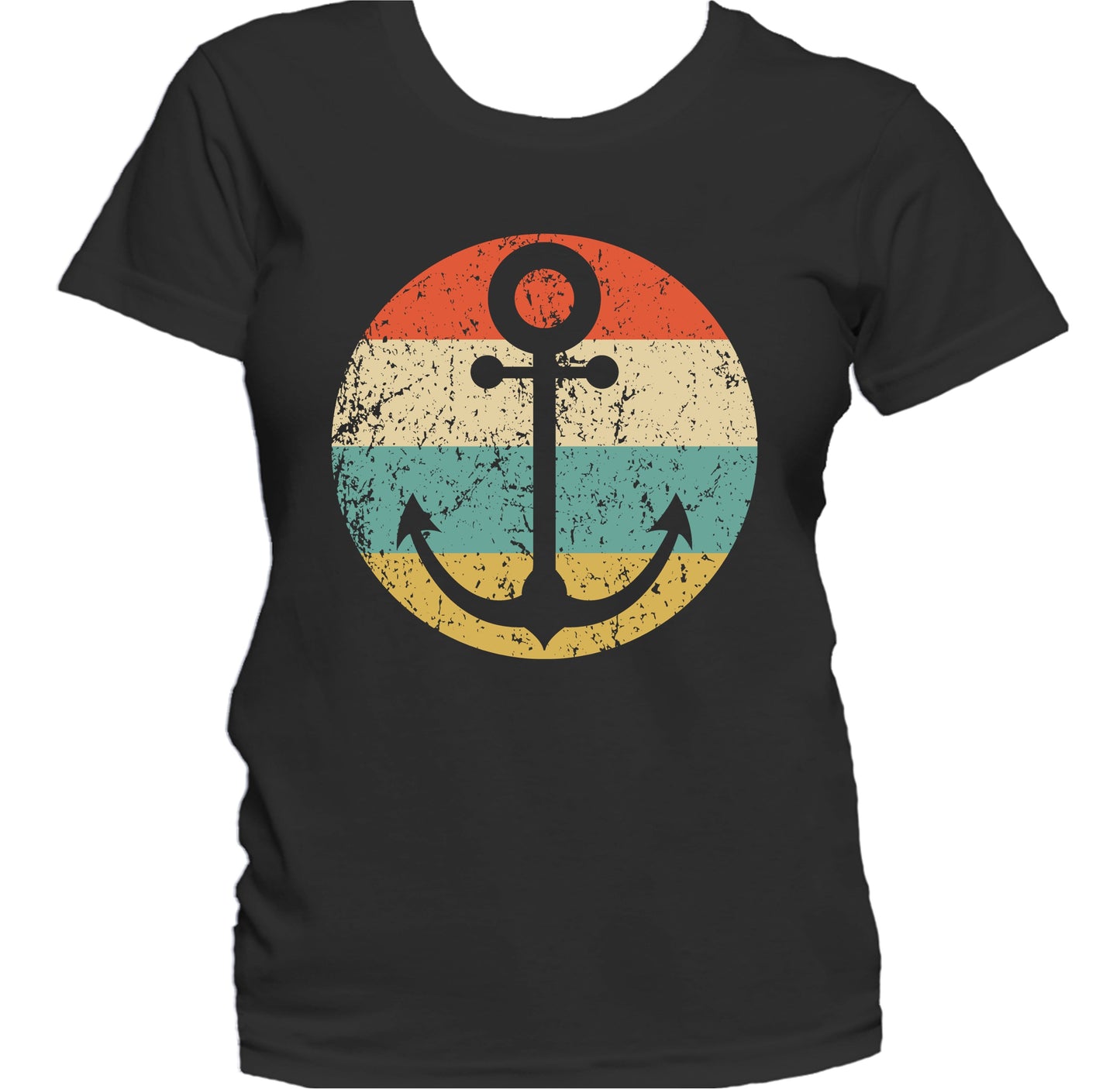 Nautical Sailing Retro Boat Anchor Icon Women's T-Shirt