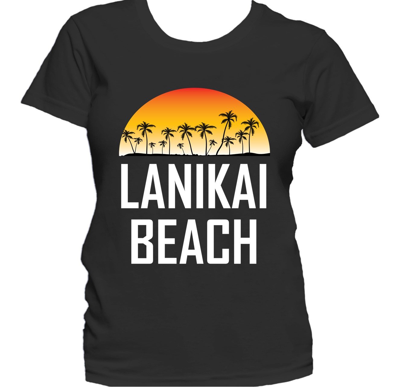 Lanikai Beach Hawaii Sunset Palm Trees Beach Vacation Shirt