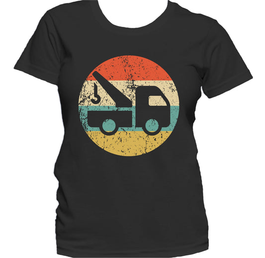 Tow Truck Driver Retro Tow Truck Icon Women's T-Shirt