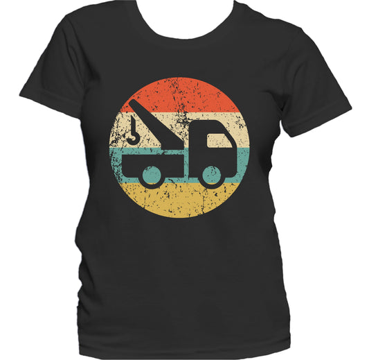 Tow Truck Driver Retro Tow Truck Icon Women's T-Shirt