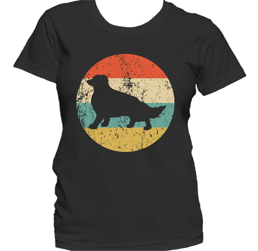 Retro Border Collie Dog Breed Icon Women's T-Shirt