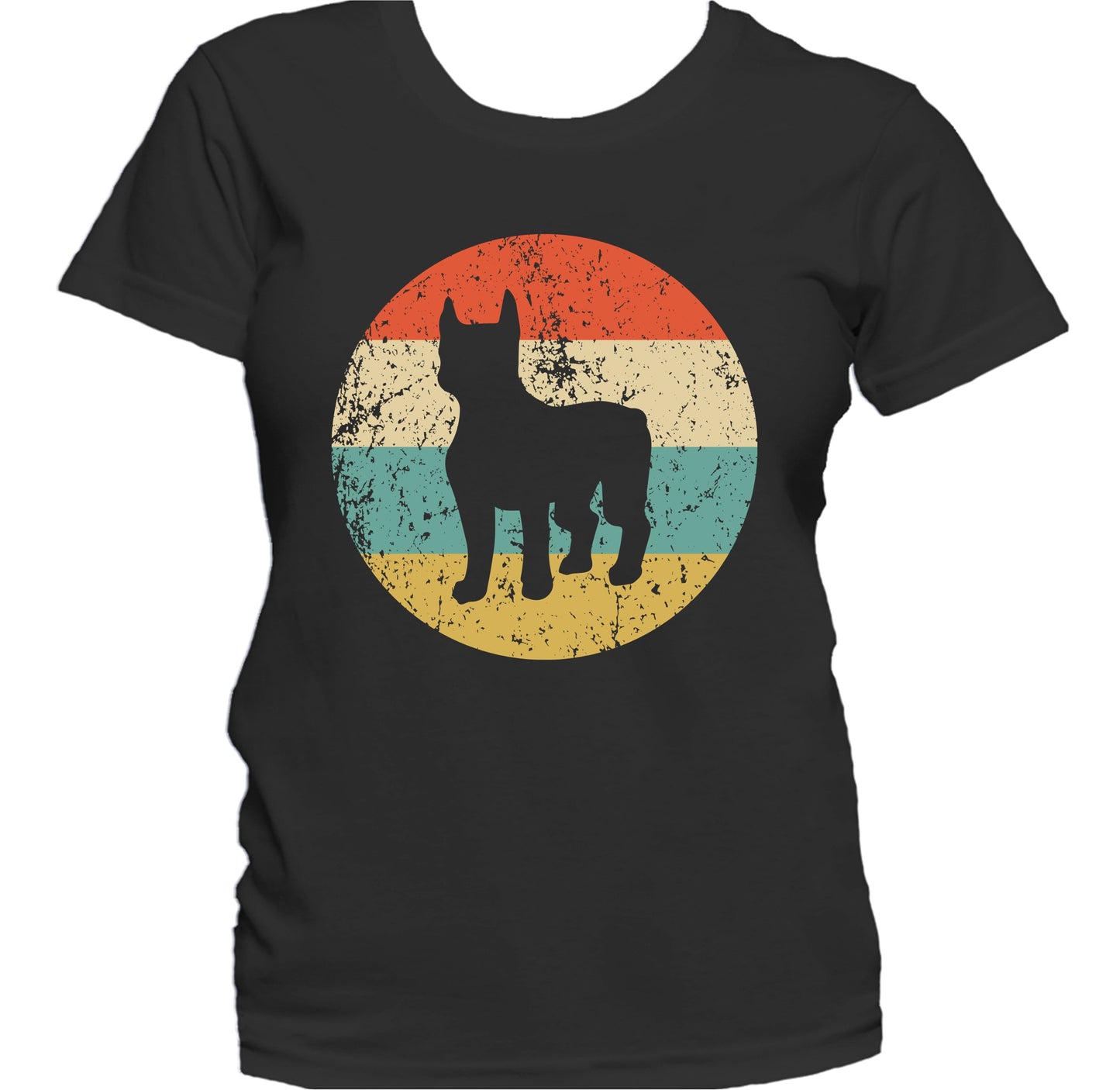 Retro Boston Terrier Dog Breed Icon Women's T-Shirt