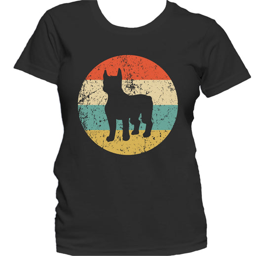 Retro Boston Terrier Dog Breed Icon Women's T-Shirt
