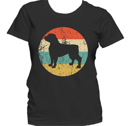 Retro Rottweiler Dog Breed Icon Women's T-Shirt